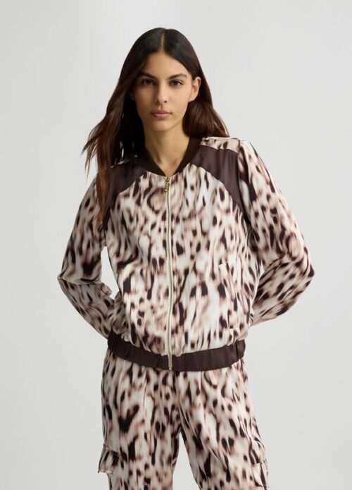 blouson LIU.JO satin imprimé animalier