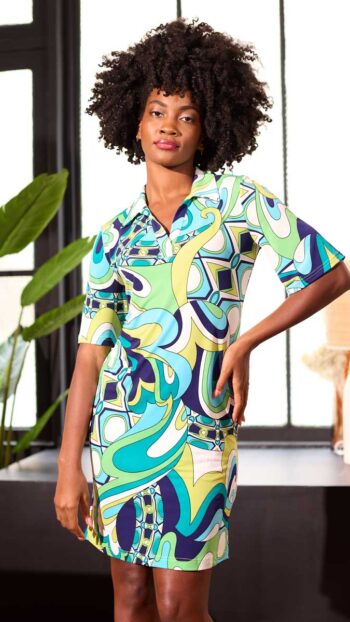 NATHALIE CHAIZE robe SLAM en jersey stretch , manches courtes