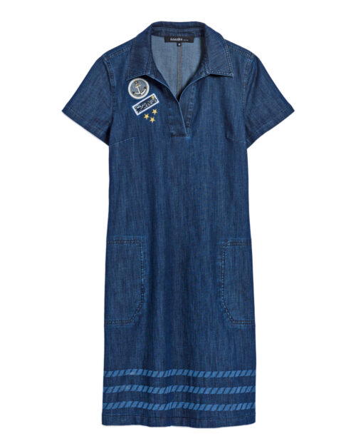 Robe ANANKE denim léger manches courtes