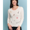 Pull ANANKE blanc écussons