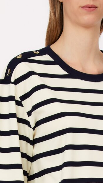 Sweat shirt LIU.JO rayé marine et blanc