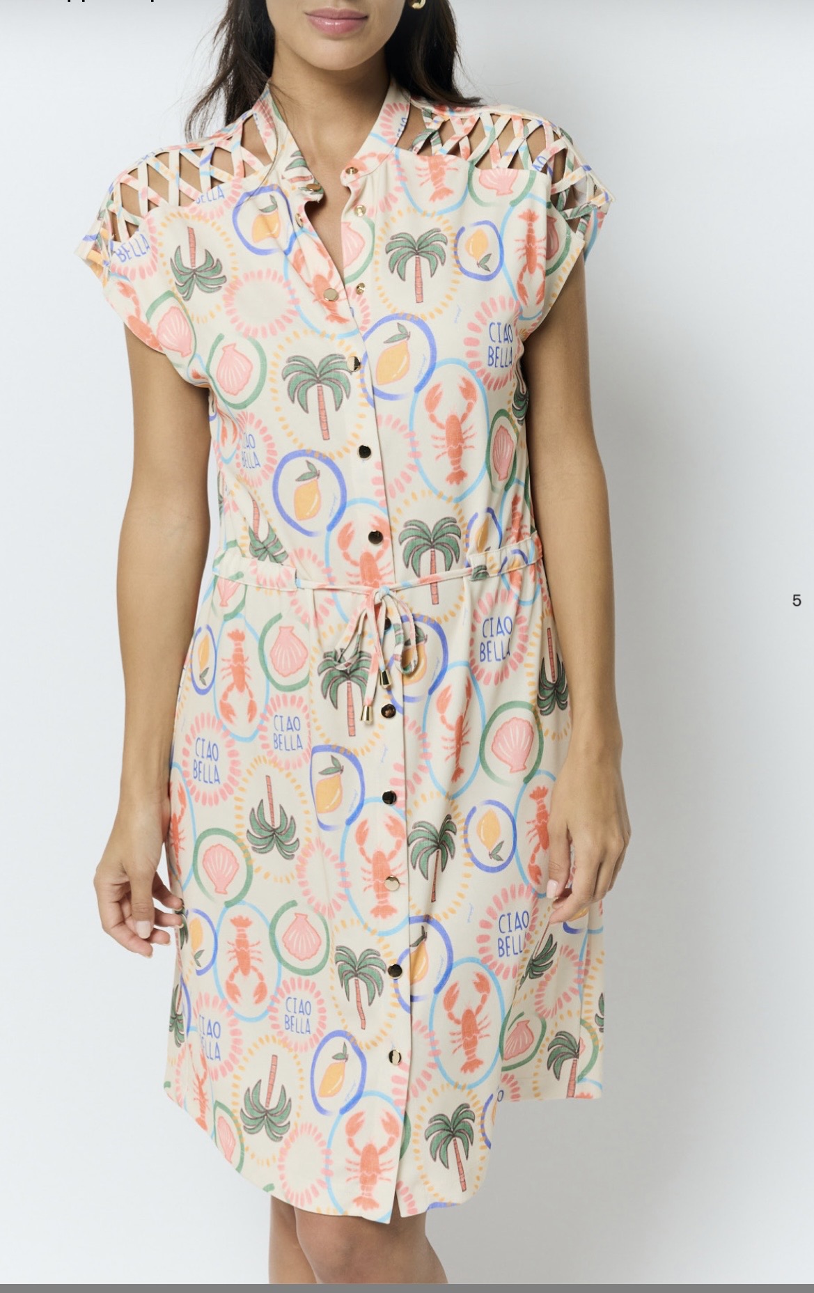Robe Ananke imprimée manches courtes