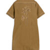 Robe FUEGO beige palmier dans le dos en broderie anglaise