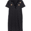 Robe Polo Ananke noire pois blancs