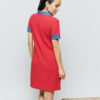 Robe col polo ANANKE rouge et denim
