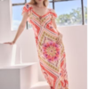 Robe longue Nathalie CHAIZE imprimée
