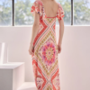Robe longue Nathalie CHAIZE imprimée
