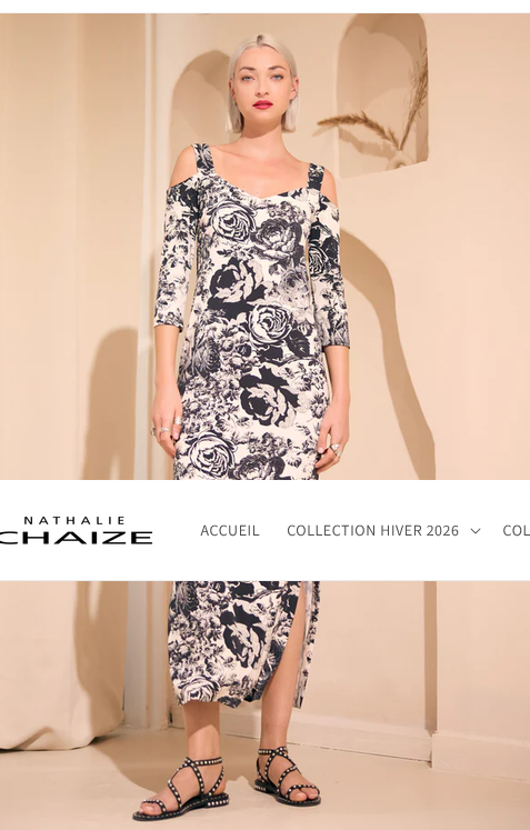 Robe longue Nathalie CHAIZE imprimée