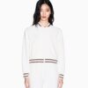 Veste jog zippée ARMANI crème , en néoprène doux