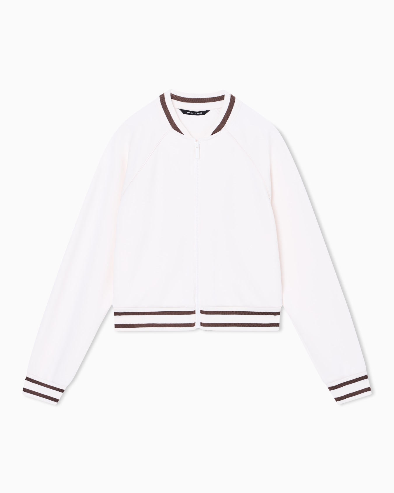 Veste jog zippée ARMANI crème , en néoprène doux