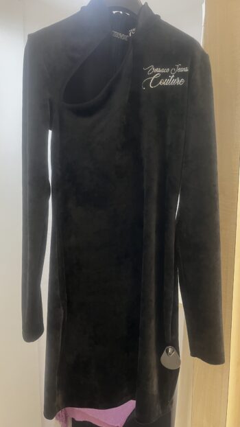 Robe VERSACE JEANS COUTURE noire en velours