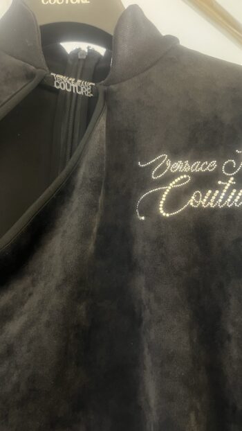 Robe VERSACE JEANS COUTURE noire en velours