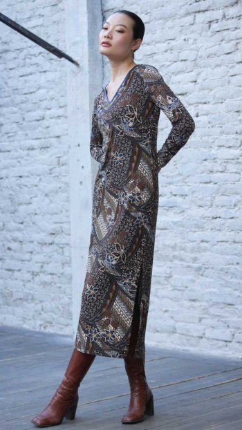 Robe longue Nathalie CHAIZE imprimée
